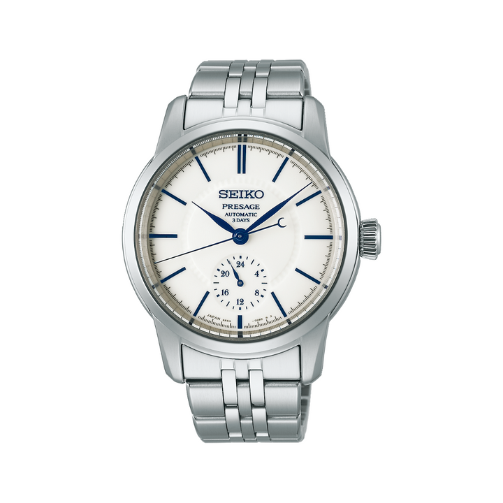 Seiko Presage 40.6mm White Dial Silver Stainless Steel Bracelet