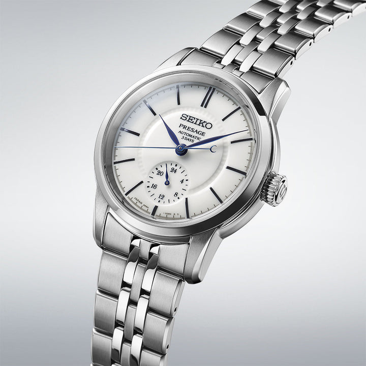 Seiko Presage 40.6mm White Dial Silver Stainless Steel Bracelet