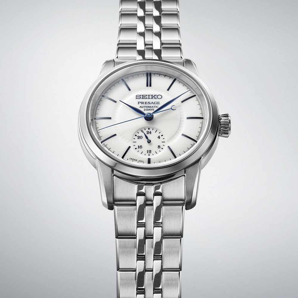 Seiko Presage 40.6mm White Dial Silver Stainless Steel Bracelet