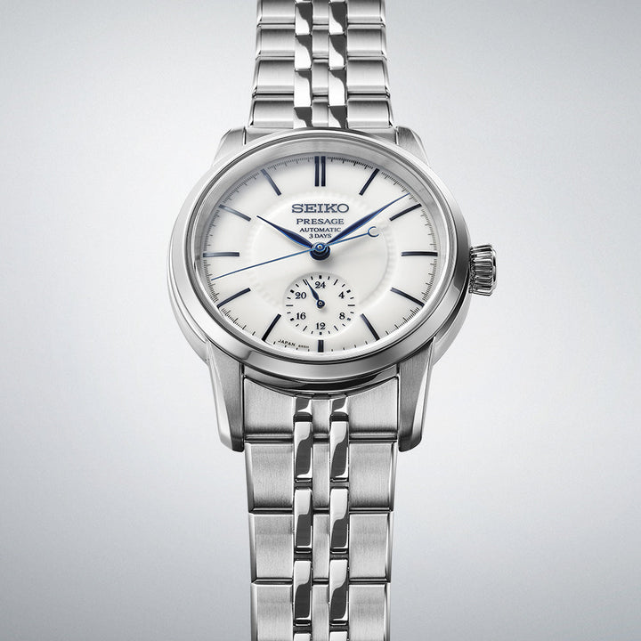 Seiko Presage 40.6mm White Dial Silver Stainless Steel Bracelet
