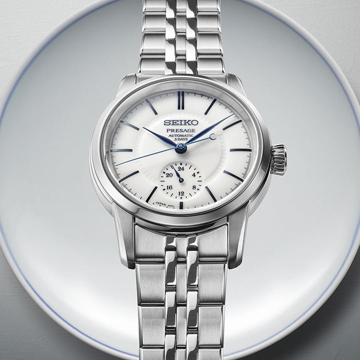 Seiko Presage 40.6mm White Dial Silver Stainless Steel Bracelet