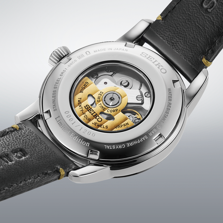 Seiko Presage 40.6mm Black Leather Strap