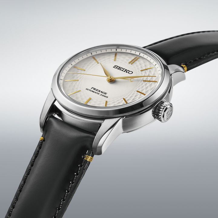 Seiko Presage 40.6mm Black Leather Strap