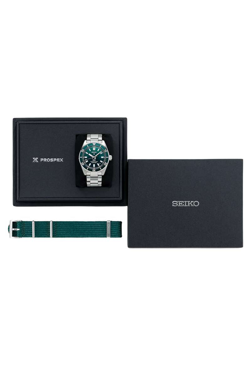 Seiko Prospex 40mm Green Dial Silver Stainless Steel Bracelet
