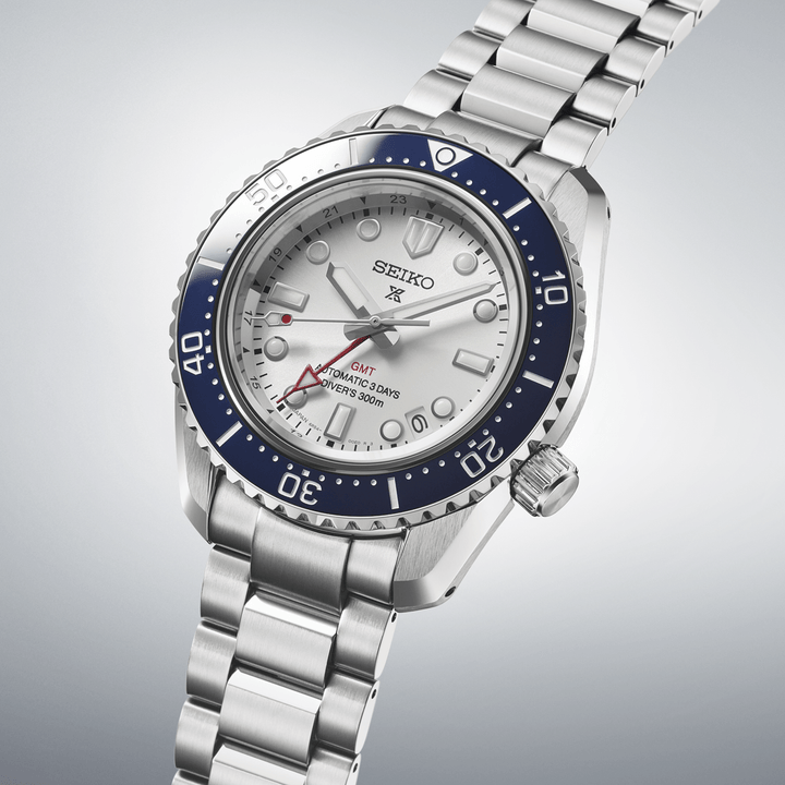 Seiko Domestic Prospex 42mm White Dial Silver Stainless Steel Bracelet
