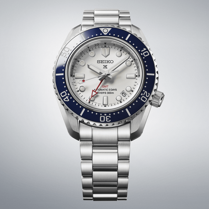 Seiko Domestic Prospex 42mm White Dial Silver Stainless Steel Bracelet