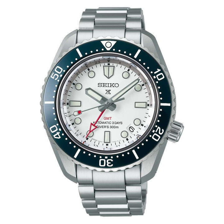 Seiko Domestic Prospex 42mm White Dial Silver Stainless Steel Bracelet