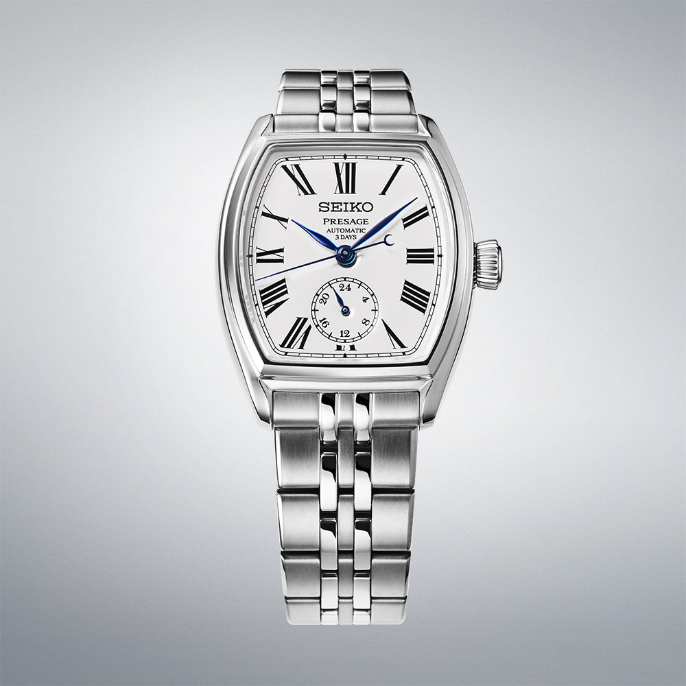 Seiko Presage 35.9mm White Dial Silver Stainless Steel Bracelet