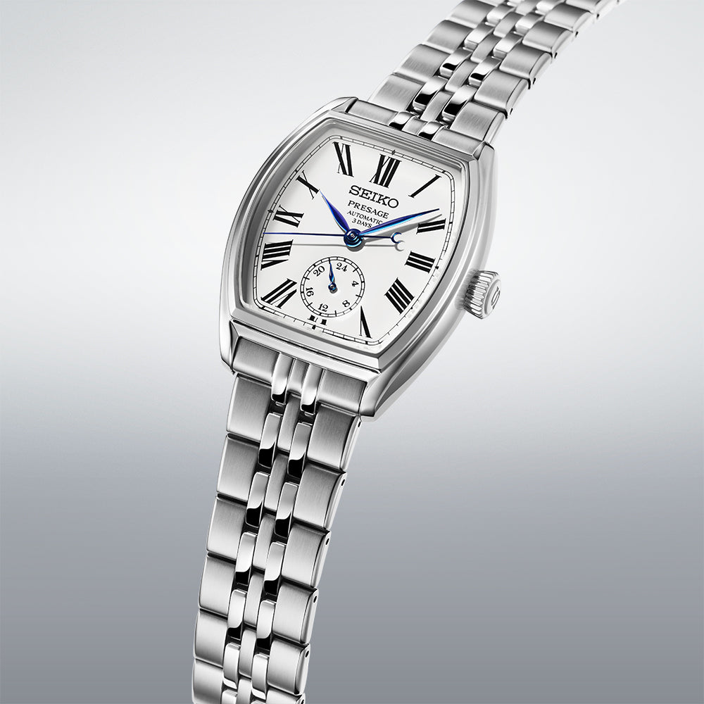 Seiko Presage 35.9mm White Dial Silver Stainless Steel Bracelet