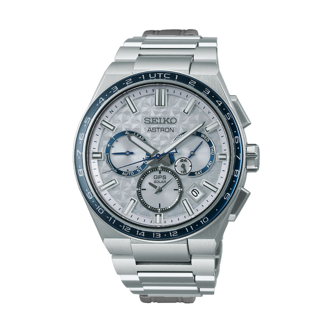 Seiko Astron 42.7mm Silver Dial Silver Strap