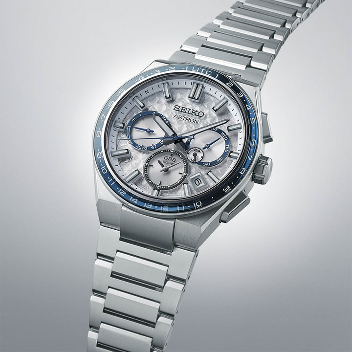 Seiko Astron 42.7mm Silver Dial Silver Strap