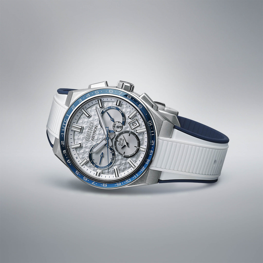 Seiko Astron 42.7mm Silver Dial Silver Strap