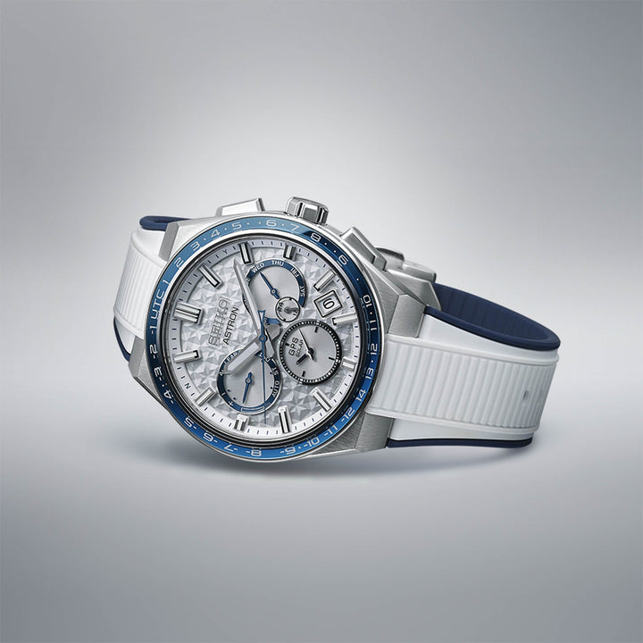 Seiko Astron 42.7mm Silver Dial Silver Strap