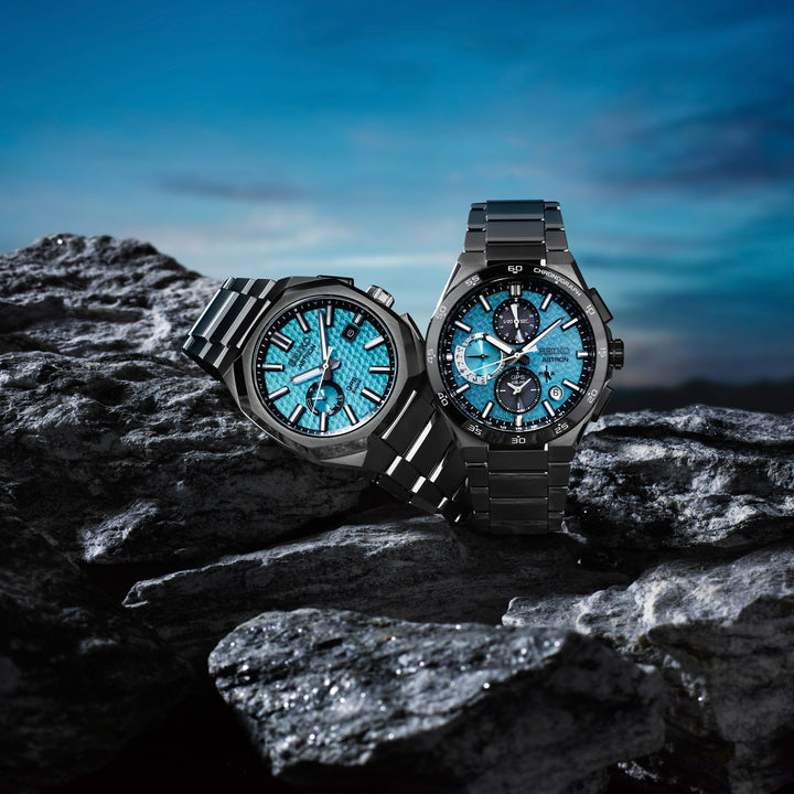 Seiko Astron 43.3mm Blue Dial Silver Strap