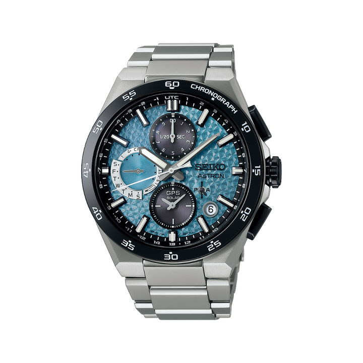 Seiko Astron 43.3mm Blue Dial Silver Strap