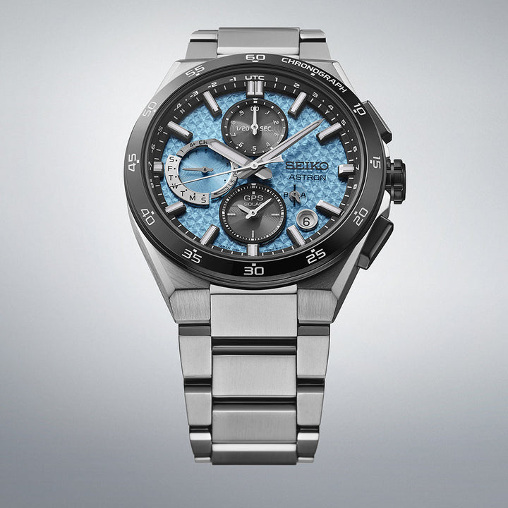 Seiko Astron 43.3mm Blue Dial Silver Strap