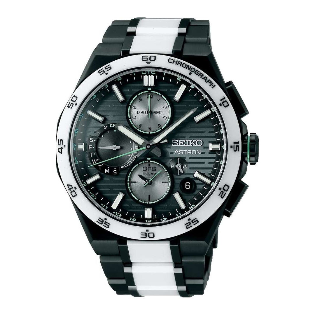 Seiko Astron Limited edition 43.4mm Black Dial Black &amp; White Strap
