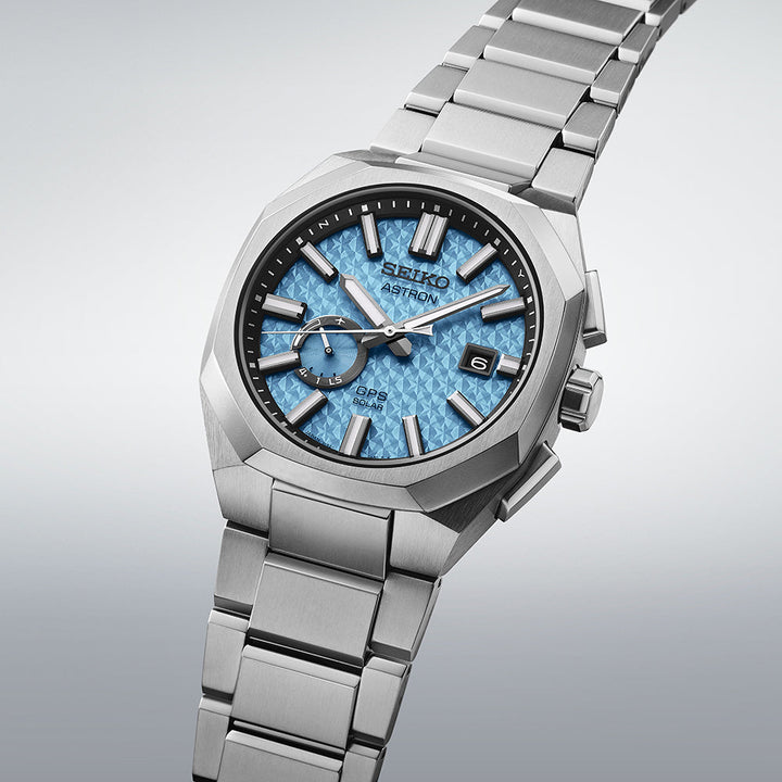 Seiko Astron 41.2mm Blue Dial Silver Strap