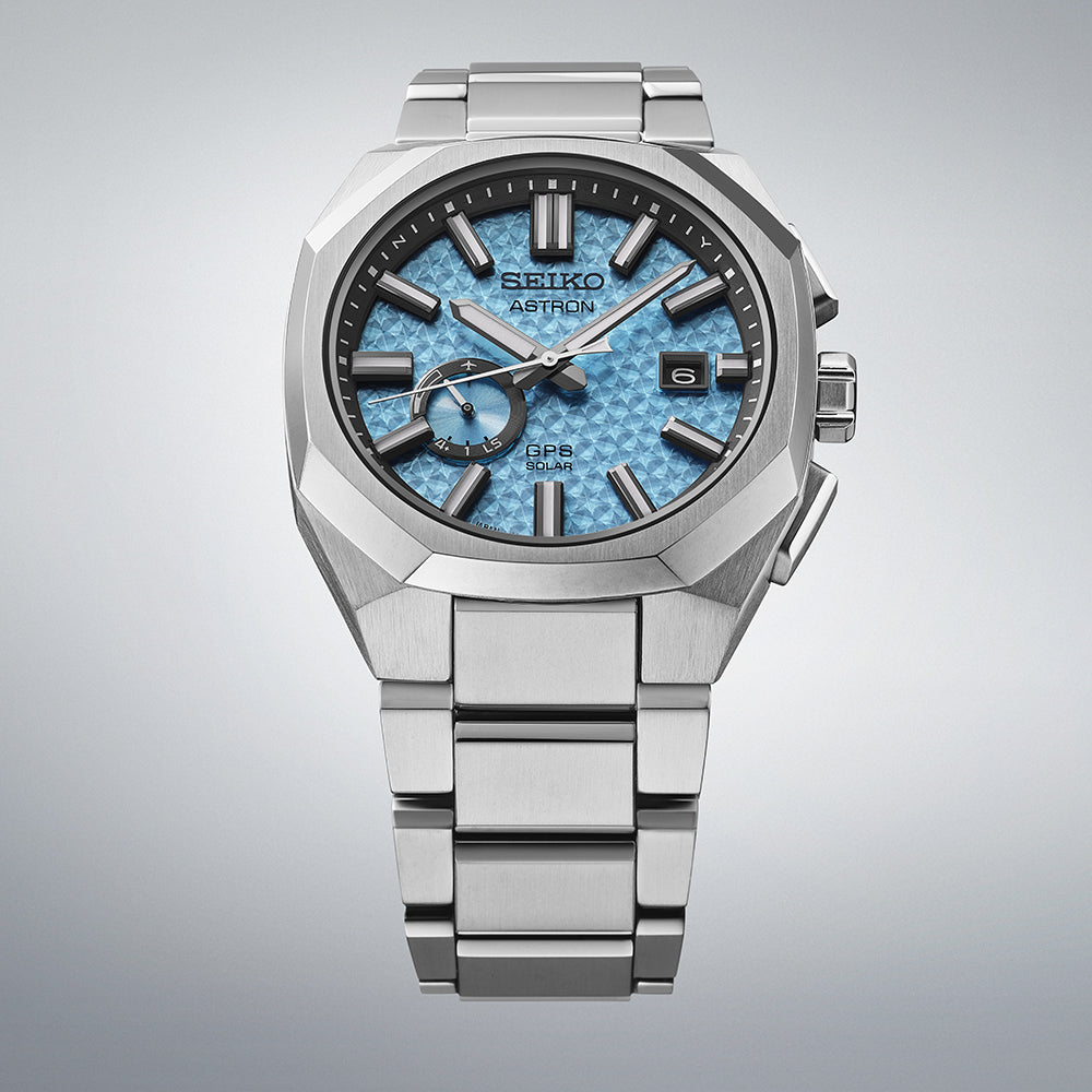 Seiko Astron 41.2mm Blue Dial Silver Strap