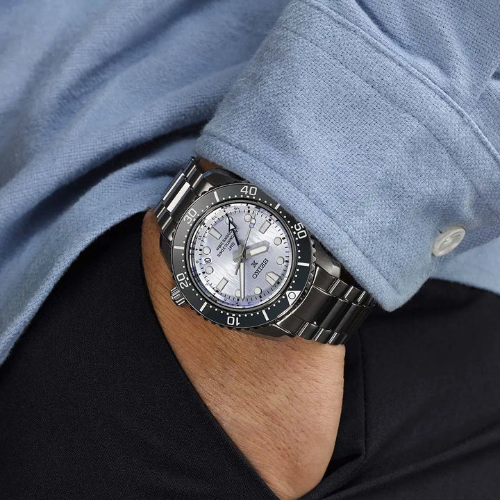 Seiko Prospex X Seiko Watchmaking 110th Anniversary Save the Ocean 42mm Blue Dial Silver Stainless Steel Bracelet