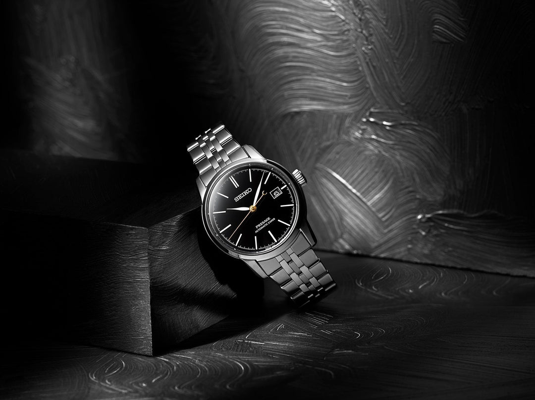 Seiko Presage 40.2mm Black Dial Silver Stainless Steel Bracelet