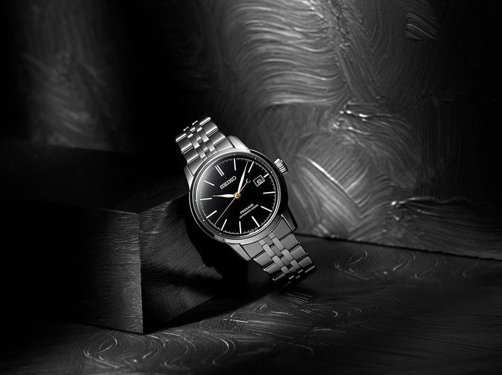Seiko Presage 40.2mm Black Dial Silver Stainless Steel Bracelet