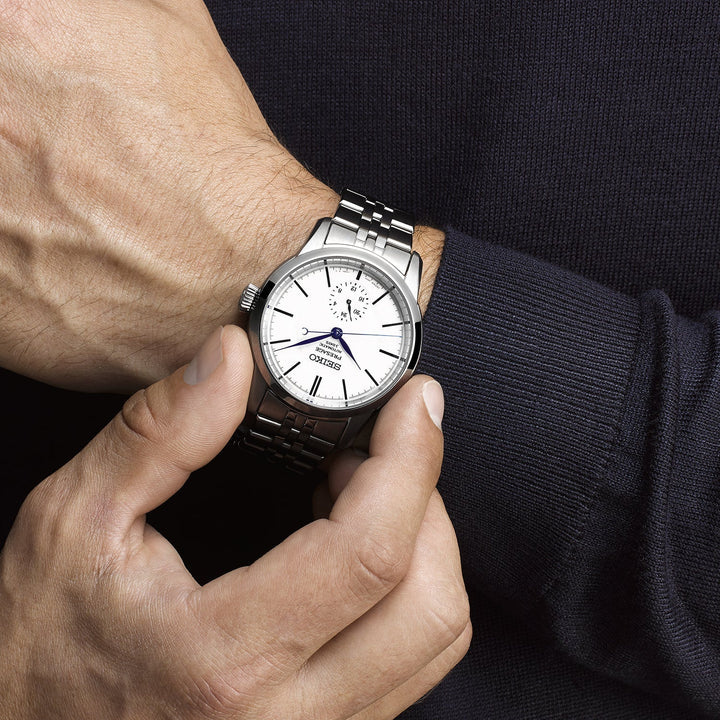 Seiko Presage 40.6mm White Dial Silver Stainless Steel Bracelet