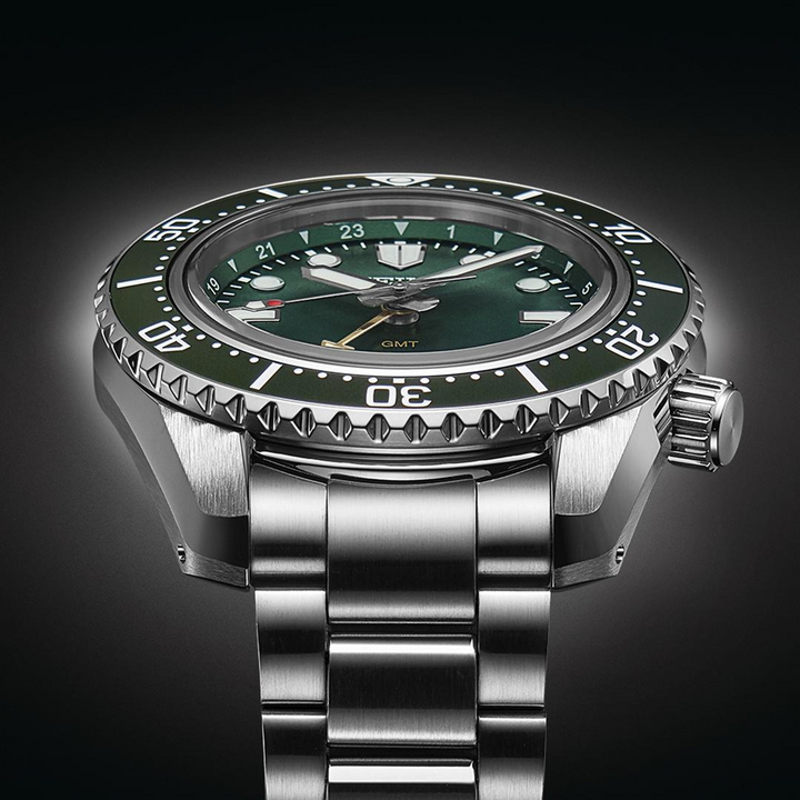 Seiko Prospex 42mm Green Dial Silver Stainless Steel Bracelet