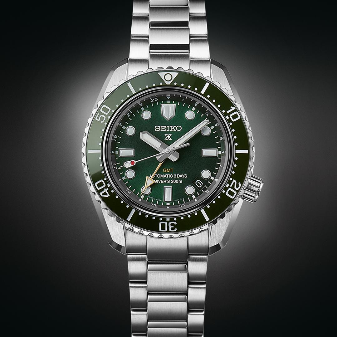 Seiko Prospex 42mm Green Dial Silver Stainless Steel Bracelet