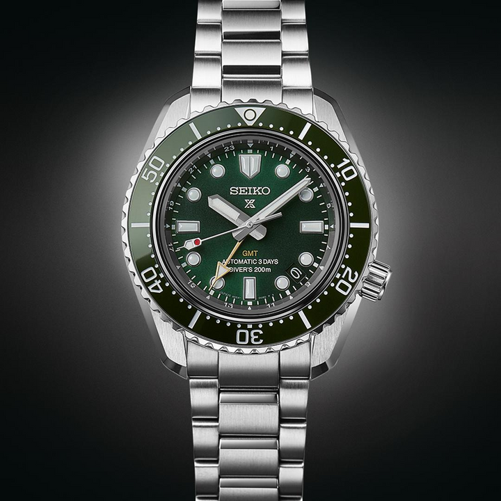Seiko Prospex 42mm Green Dial Silver Stainless Steel Bracelet
