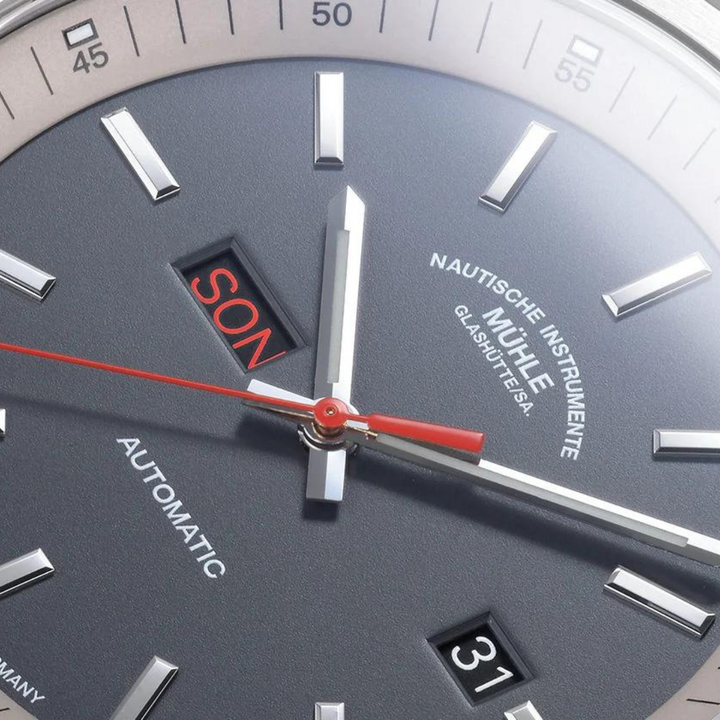 Mühle Glashütte 29er 42.4mm Grey Dial Silver Steel Bracelet