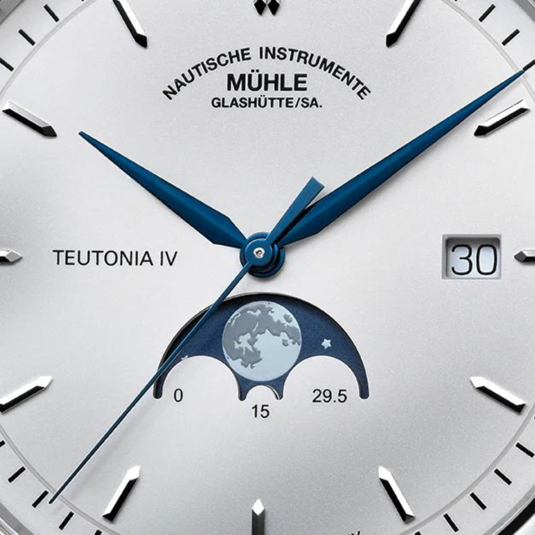 Mühle Glashütte Teutonia 41mm White Dial Black Leather Strap