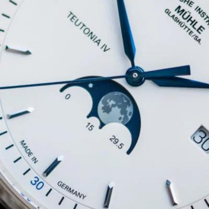 Mühle Glashütte Teutonia 41mm White Dial Black Leather Strap