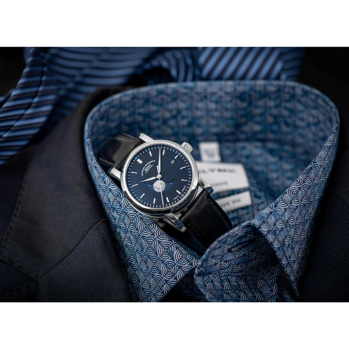 Mühle Glashütte Teutonia 39mm Blue Dial Black Leather Strap