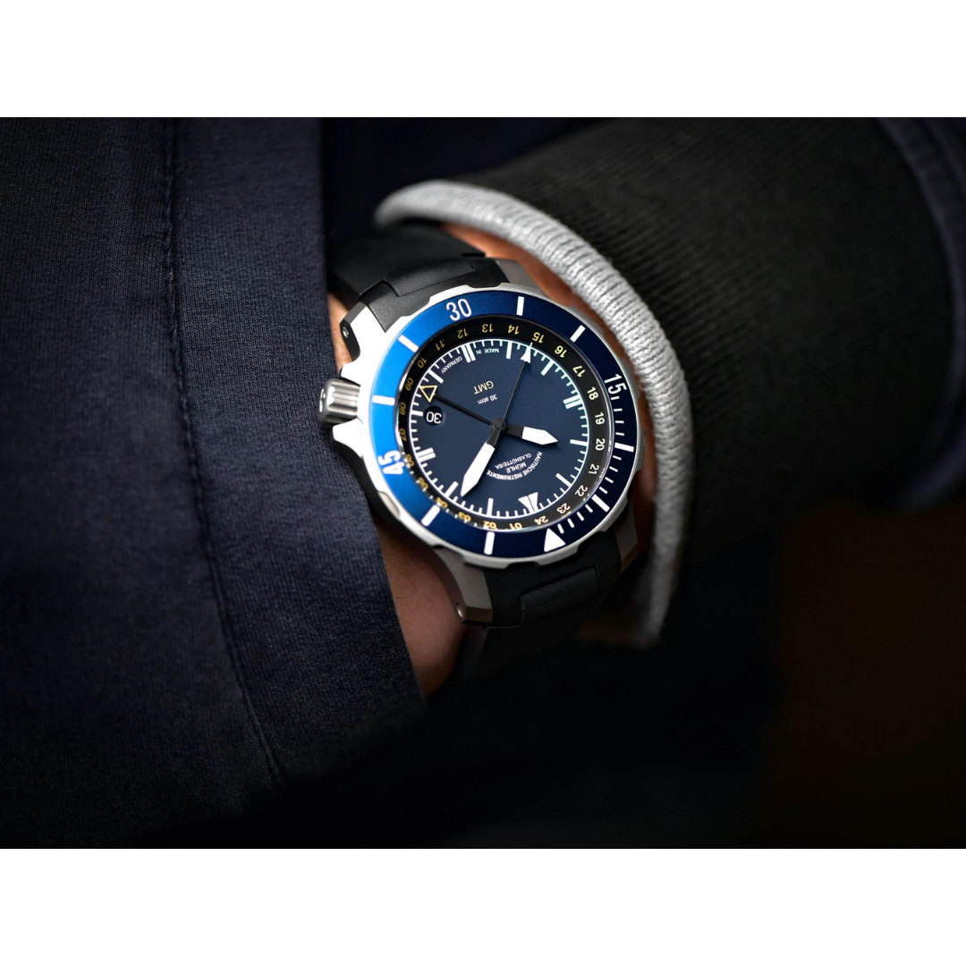 Mühle Glashütte Seebataillon 45mm Blue Dial Black Strap