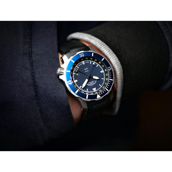Mühle Glashütte Seebataillon 45mm Blue Dial Black Strap