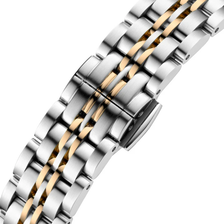 Cyma Charisma Collection 30mm Pink dial with sunray finish Dial Silver / Rose Gold Steel Bracelet