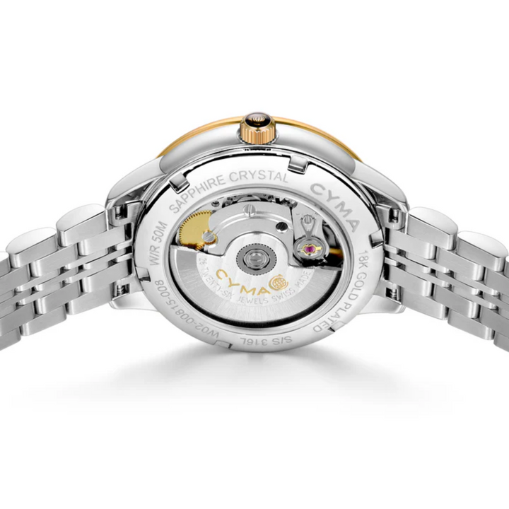 Cyma Charisma Collection 30mm Mother-of-Pearl dial Dial Silver / Rose Gold Steel Bracelet